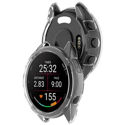 Waterproof Silicone Smartwatch Protective Case Cover with Soft TPU Shell (Clear)