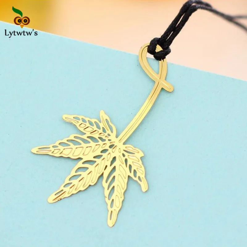 Metal Bookmark Creative Metal Bookmark Mark Page teacher Children Student Gift Stationery School Office Supplies Clover Lotus flower Maple leaf