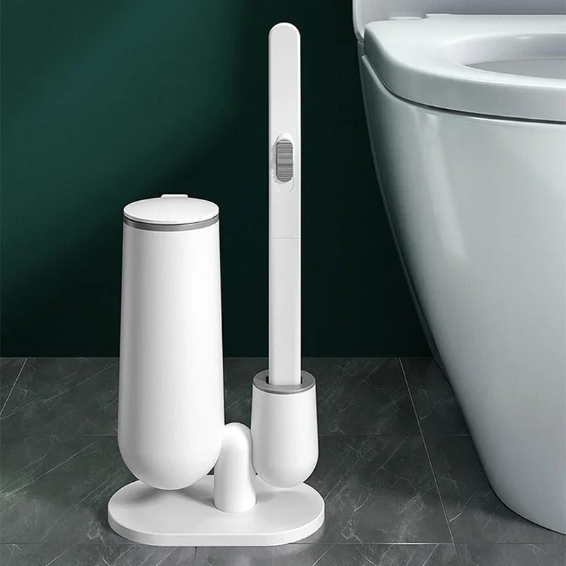 Disposable Toilet Brush Wall-Mounted Cleaning Tool for Bathroom Replacement Brush Head Wc Bathroom Accessories