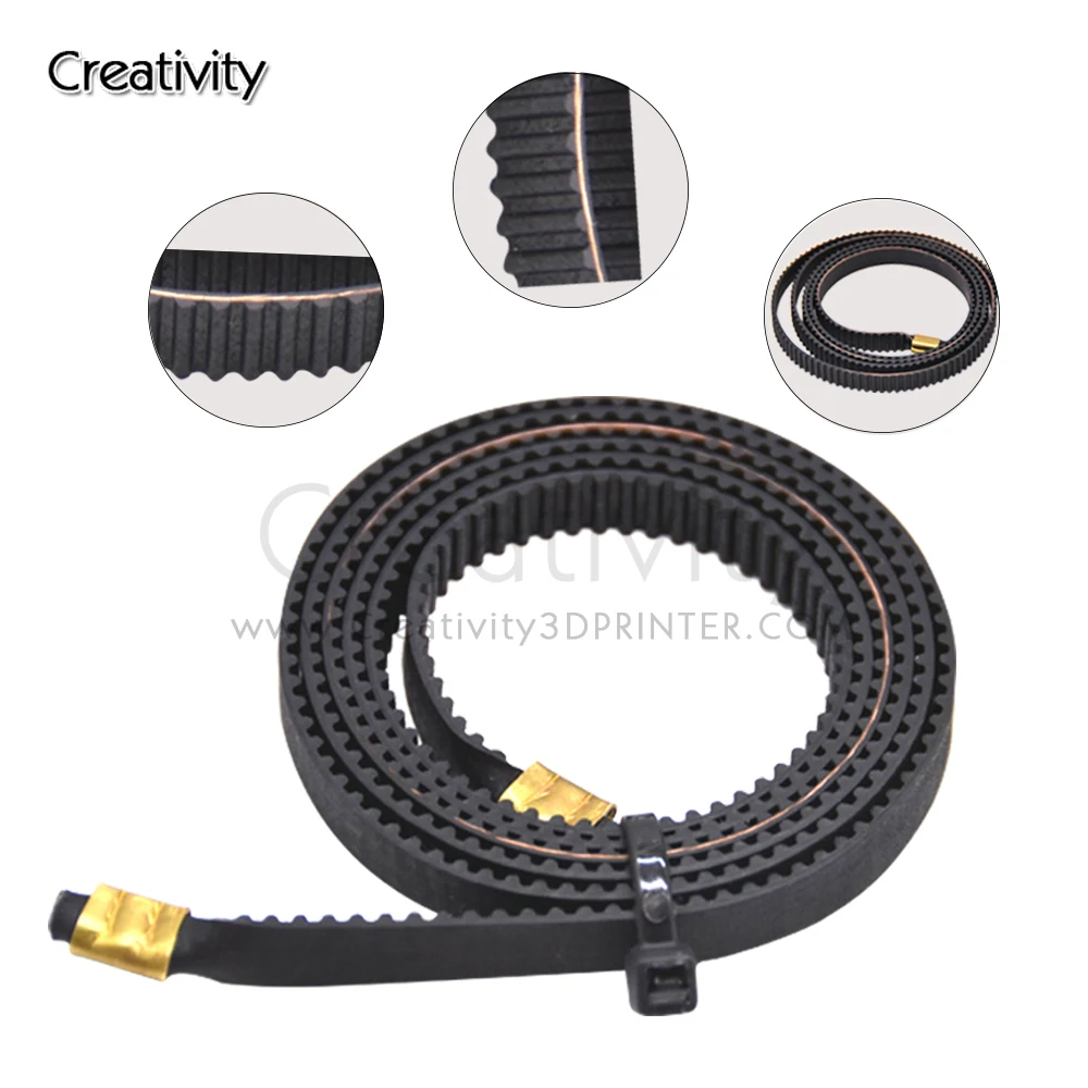 Ender 3 X 축 Y 축 동기 고무 벨트 2GT 너비 6mm 타이밍 오프닝 풀리 벨트 맞는 Ender-3 V2, Ender 3-Pro 3D 프린터 부품