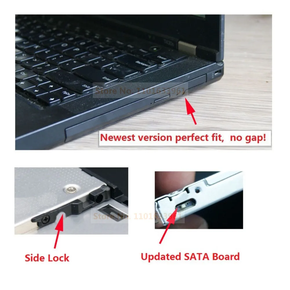 Panel czołowy SATA 2nd dysk twardy HDD SSD optyczny uchwyt Caddy dla IBM Lenovo ThinkPad T400 T420si x200 T430s x220 x230