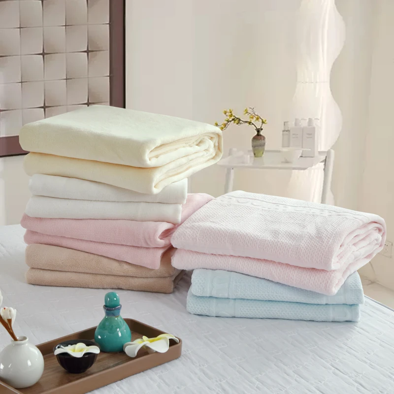 Soft Velvet Bean Bed Sheet for Beauty Salon Luxury Bed Covers for Massage Spa Use Skin-friendly 120x230cm 4