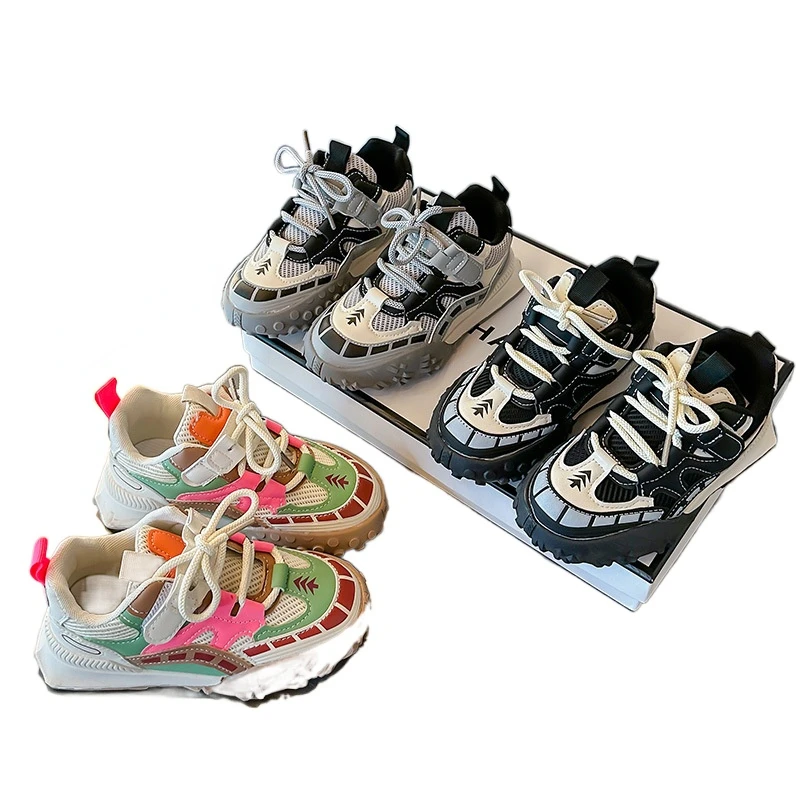 

Children's Soft Sole Breathable Running Chunky Shoes Boys Girls Walking Sports Sneaker Baby Toddler Kid Youth Fashion Sneakers