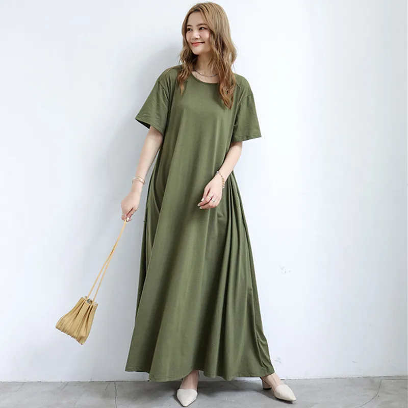 Fdfklak-Japanese-Large-Size-A-Line-Night-Dress-Loose-Summer-Short ...