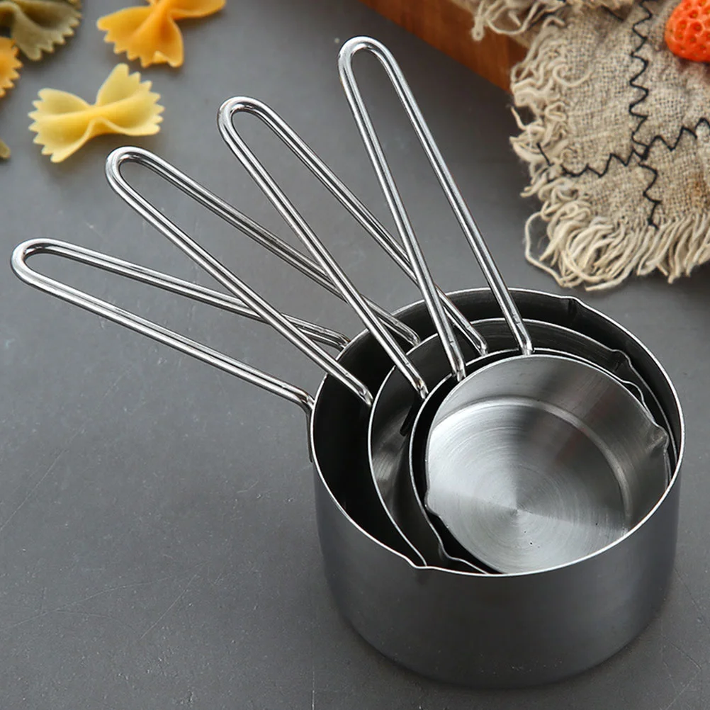 Baking Tools Kitchen Stainless Steel Measuring Cup Spoon Seasoning Scale (1/4cup 60ml) Cat Cups Reusable Teacups Measuring Cup