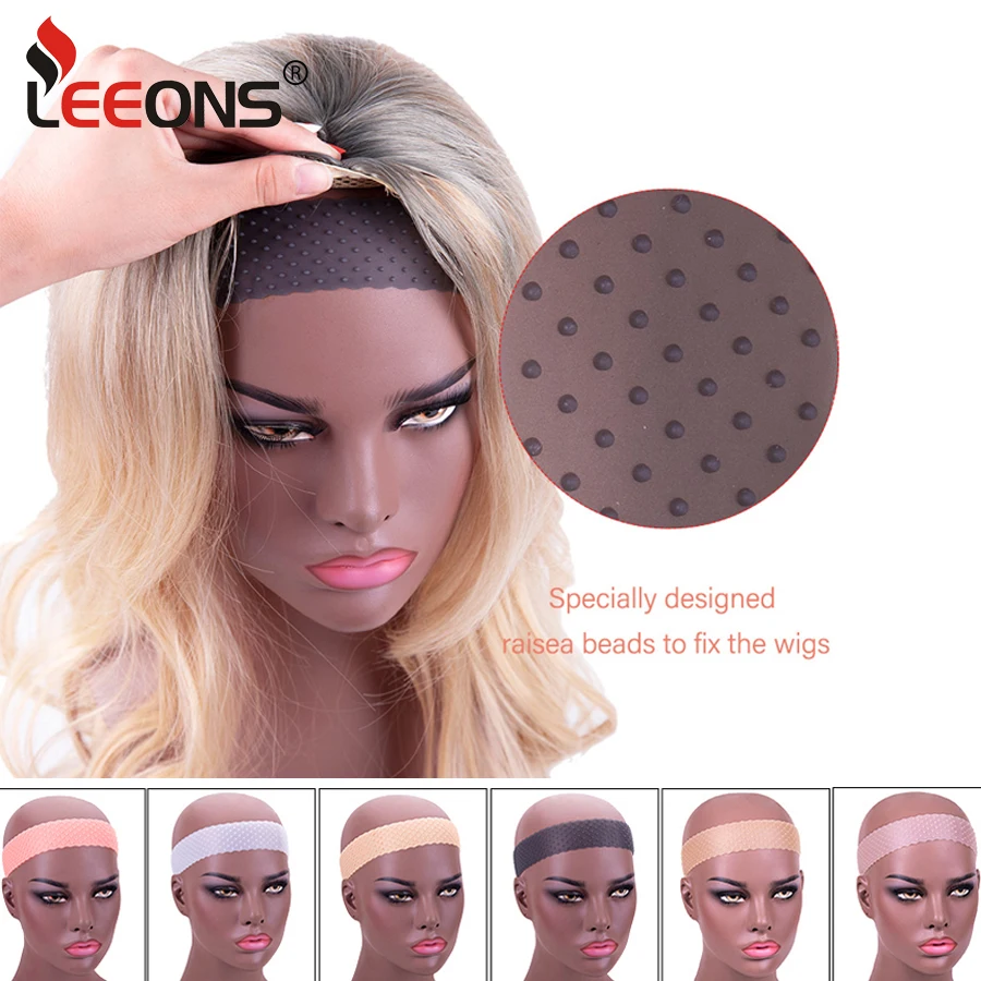 Wig Accessories Silicone Headband For Wig Stretching Grip Elastic Band With Non-slip Grain Rubber Edges Hair Wrap Melt Band