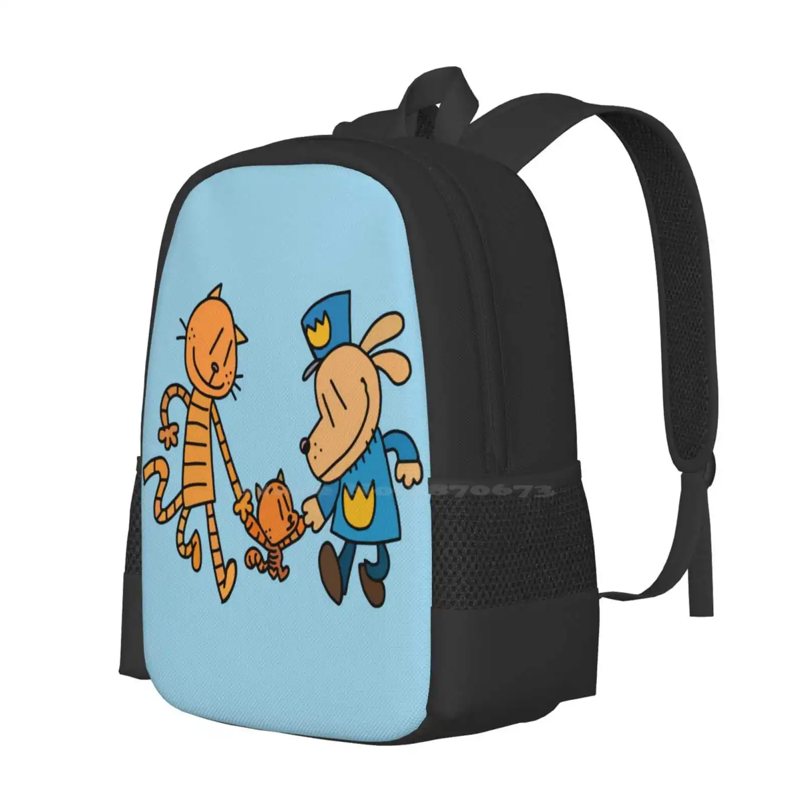 Dog Man , Lil Petey , And Big Petey Fan Art School Bags For Teenage Girls Laptop Travel Bags Pilkey Captain Underpants Graphic