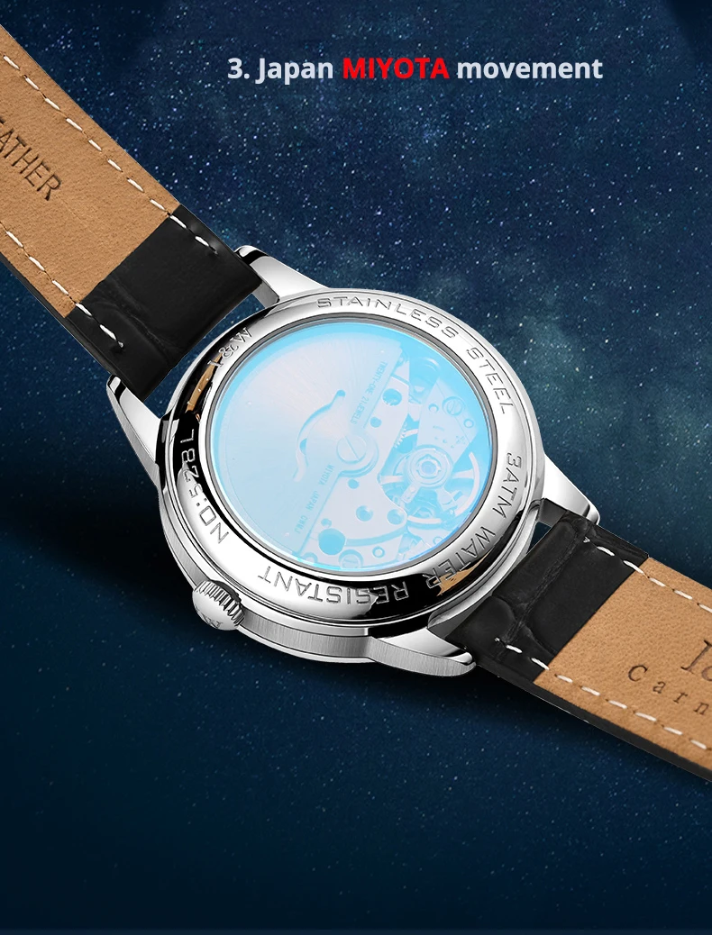 Switzerland Brand I&W New Moon Phase Automatic Watch For Women Sapphire Mechanical Watches Calendar MIYOTA Movement Reloj Mujer_voghion.com