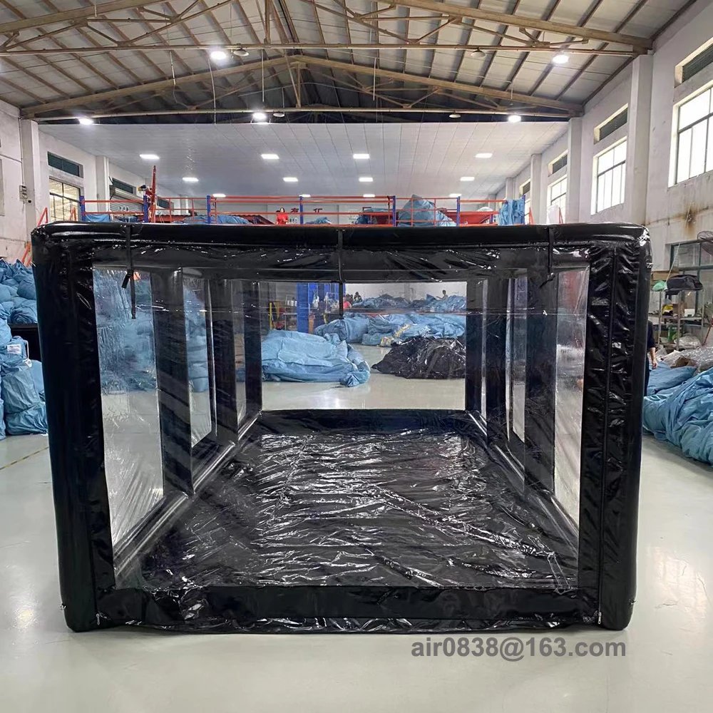 Pvc Airtight Inflatable Spray Booth Car Painting Car Garage Portable Cover Tent Drive In Carport Cabin With Pump For Maintaining 2
