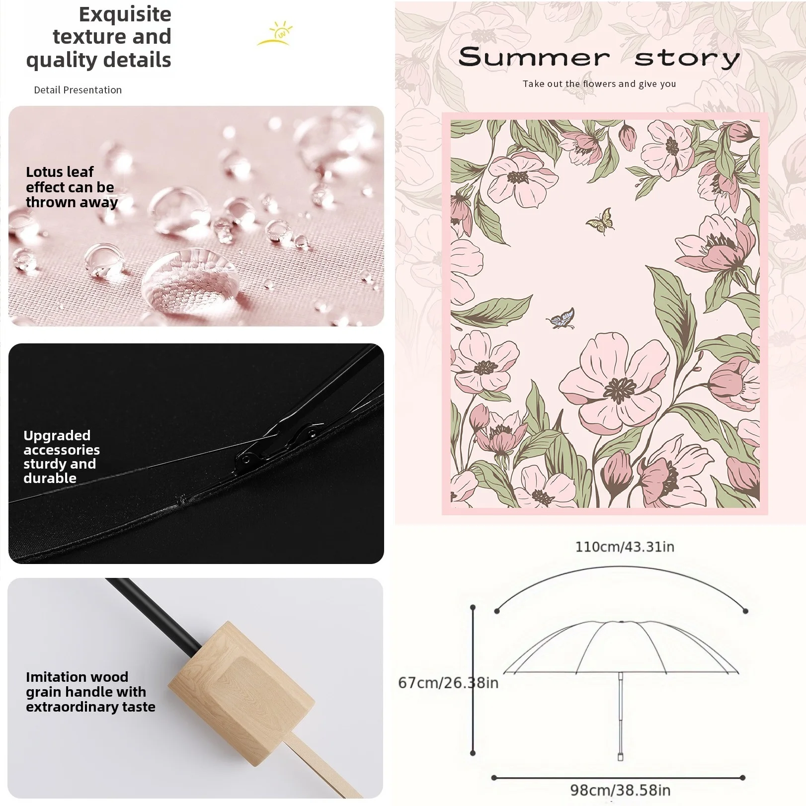 UPF50+ Folding Umbrella Sun Umbrella Folding Umbrella Automatic Umbrella Sun Umbrella