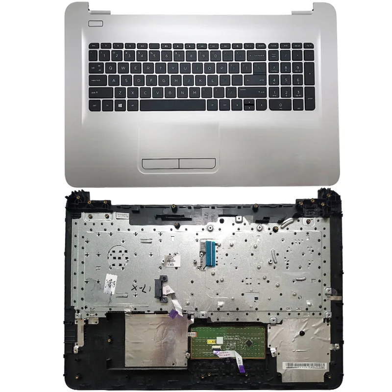 

Подставка для рук для ноутбука HP 17-X 17T-X 17образования 17Z-Y 17-AY 856699-001 17,3 ", верхняя крышка, Подсветка клавиатуры США, Touc hp ad, серебристая