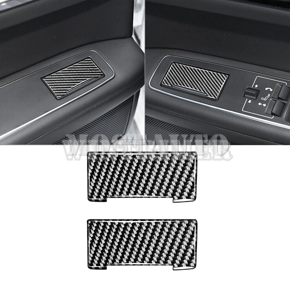 Per Jaguar F-Pace X761 Soft Carbon Fiber Interior Car Door Posacenere Panel Cover Trim 2016-2021 2 Pezzi
