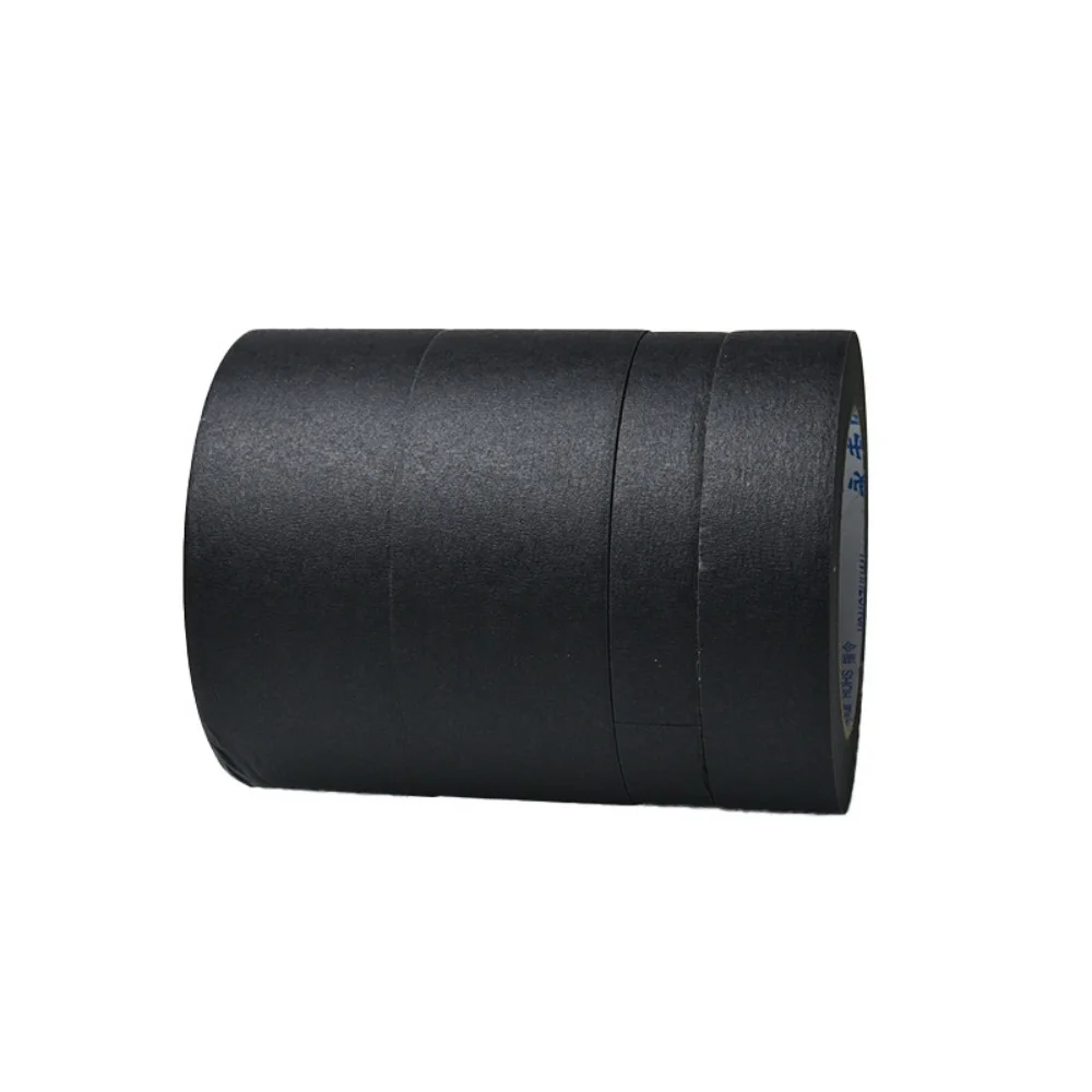 Textured Black Paper Tape for Writing, Painting, and Crafting - 50m Roll (Various Widths)
