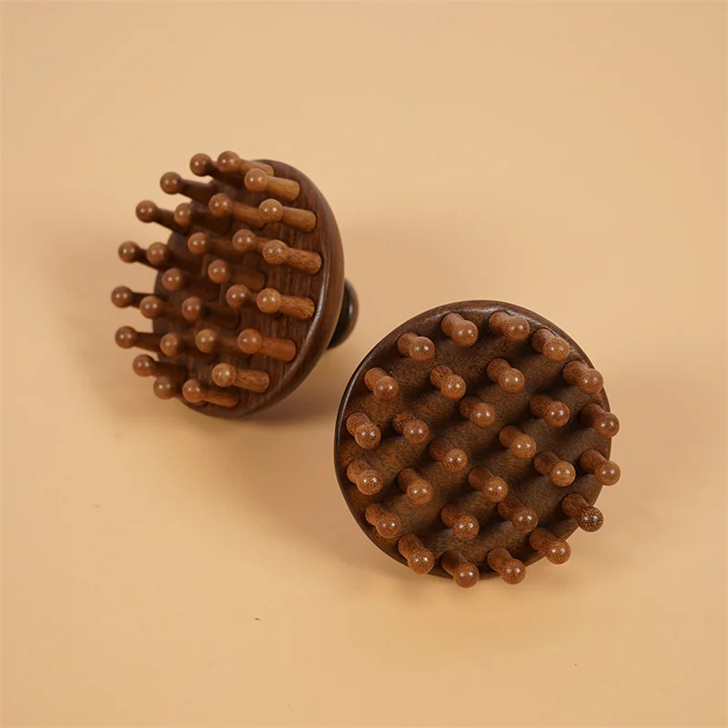 Sandalwood Disc Wooden Massage Scalp Wide Tooth Scalp Comb Round Tip Tool Wet Dry Hair Massage Comb hair brush comb,hair comb,hair comb set