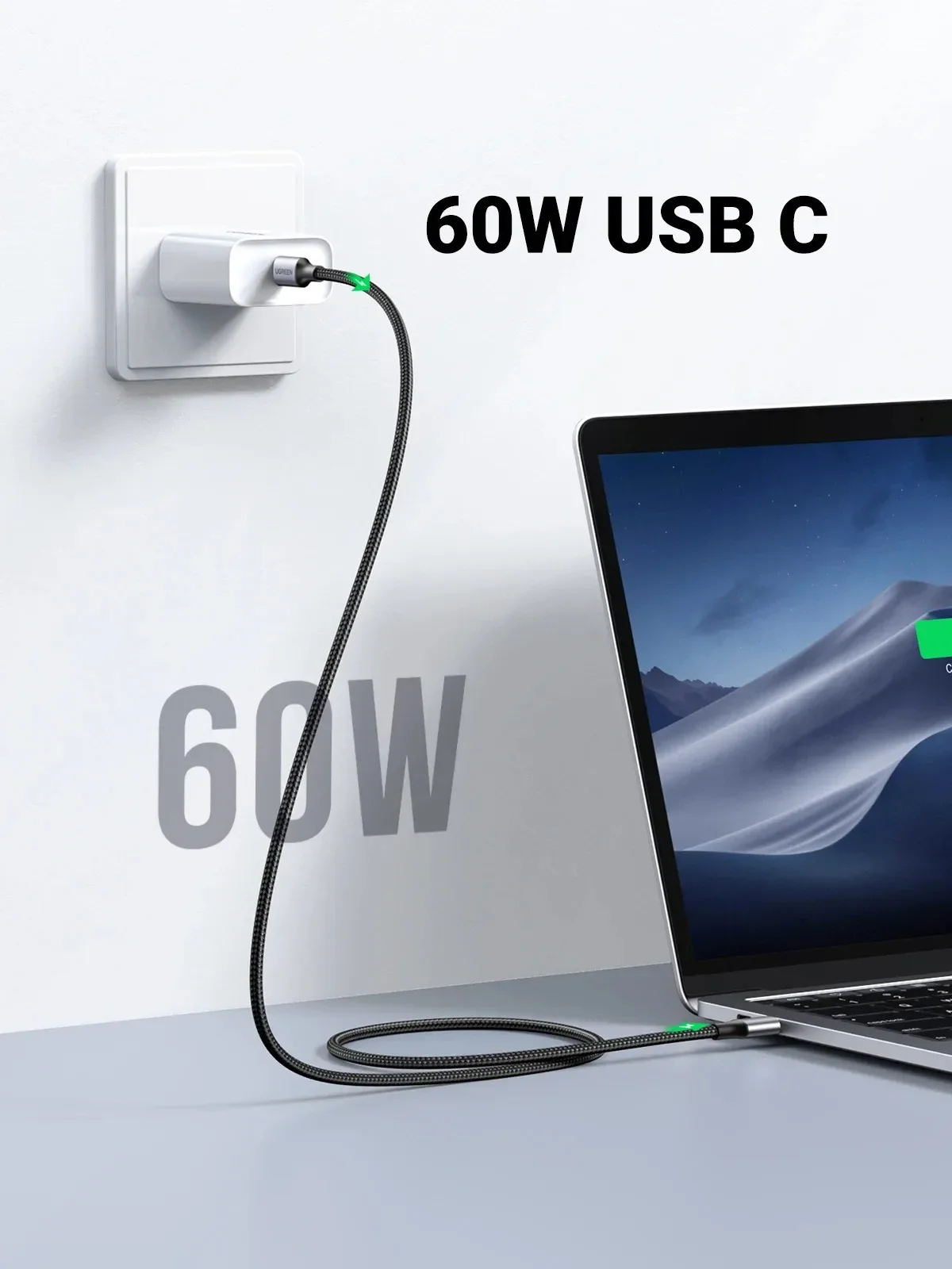 Ugreen High-Speed Nylon Braided USB-C Charging Cable