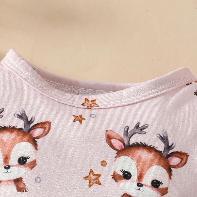 Toddler Boy Christmas Outfit Santa Claus Print Long Sleeve Romper with Suspender Pants and Hat 3 Pcs Set for Holiday