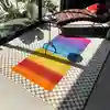 Modern Simple Rainbow Living Room Carpet Home Tea Table Bedroom Absorbent Non-slip Large Area Light Luxury Rug Floor Mat Decor 4