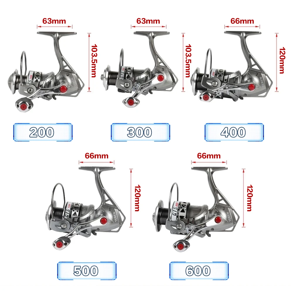 ZUKIBO Spinning Fishing Reel 5.2:1 Gear Ratio 18KG 7 + 1 BB Max Drag CNC Metal Spool Spinning Fishing Reel Freshwater Saltwater