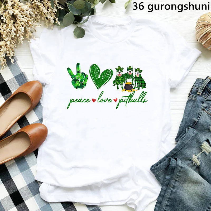 Frieden Liebe Border Collie/Cockerspaniel/Shih Tzu/Bernese/Pyrenäen Druck T-shirt Frauen Lustige Regenbogen Leopard T shirt Mädchen T-Shirt – Detail 30