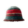 Y2k Knitted Hat For Women Fall Winter Warm Plush Striped Fisherman Hat Fluffy Cozy Elastic Stretch Knit Cap 3