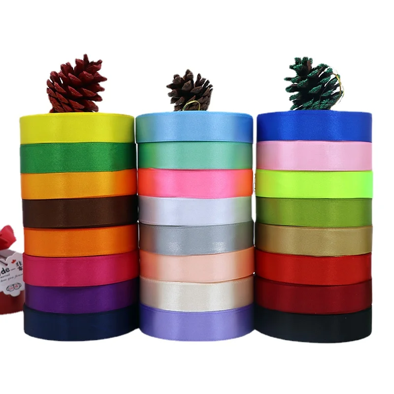 Polyester 2cm Ribbon Satin Ribbon Colorful Silk Gift Packaging Polyester Wedding Cake Decoration Bandage satin ribbons ribbon decoration ribbon supplies satin ribbon polyester ribbon