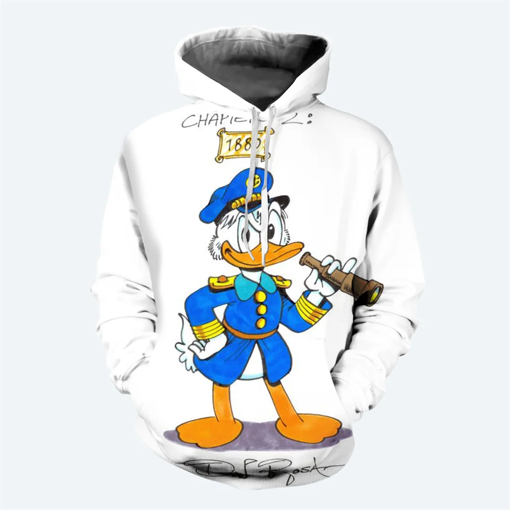 thumbnail image 1 of Nueva sudadera con capucha de dibujos animados de Disney para hombre, con estampado 3D del pato Donald, sudadera con capucha informal de moda urbana para hombre, 1 of 4