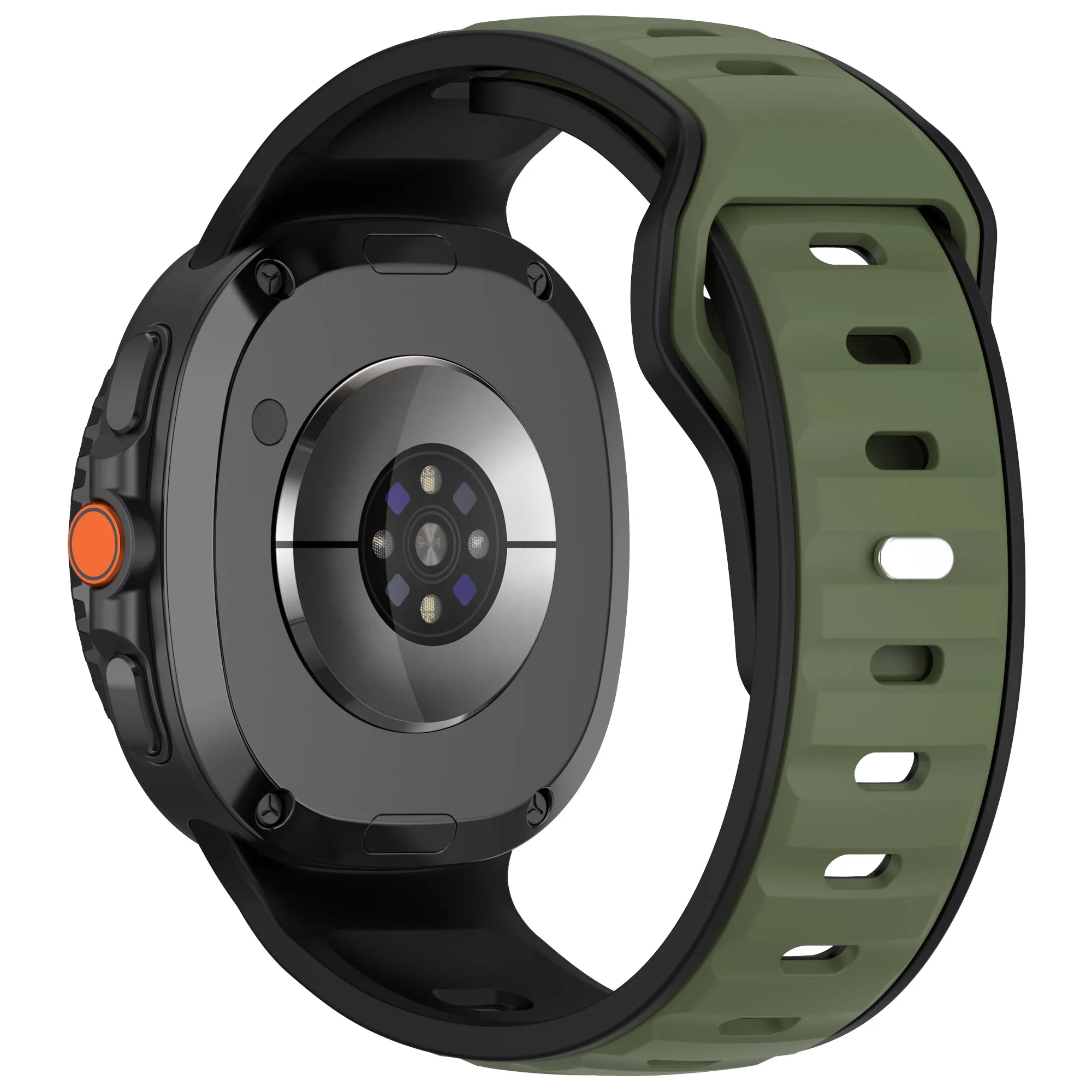 Two-Tone Elastic Silicone Sport Strap