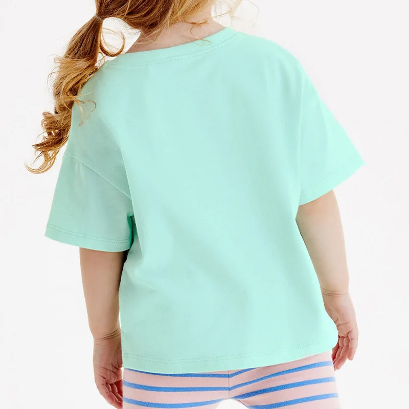 Little maven Summer Girls T Shirts Cute Cats Appliques Baby Girls Tops Tees Shirts for Little Girls Shorts Sleeve Clothes 6