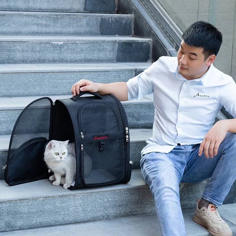 Pet Backpack Nylon Small Cat Dog Outdoor Activity Bag Portable Breathable