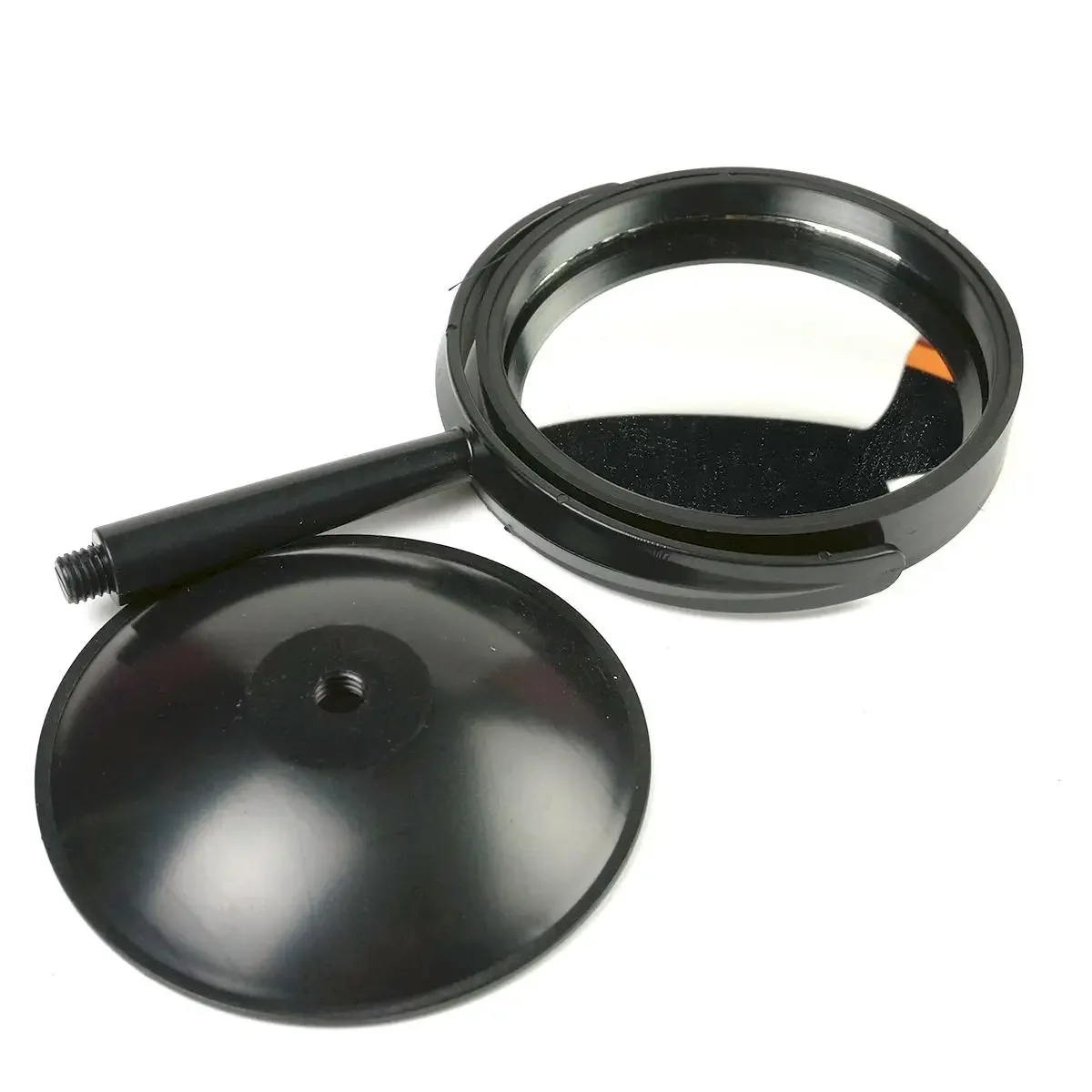 Convex Mirror Diameter 10cm Physics Teaching Experiment Equipment Magnifying Optical Glass with Base Bracket