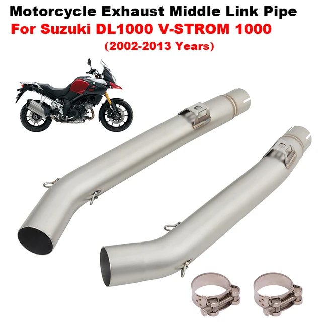 Motorcycle Exhaust Escape Modify 51mm Interface Middle Link Pipe Slip On For SUZUKI V-STROM 1000 DL1000 1000 Vstrom 2002 - 2013