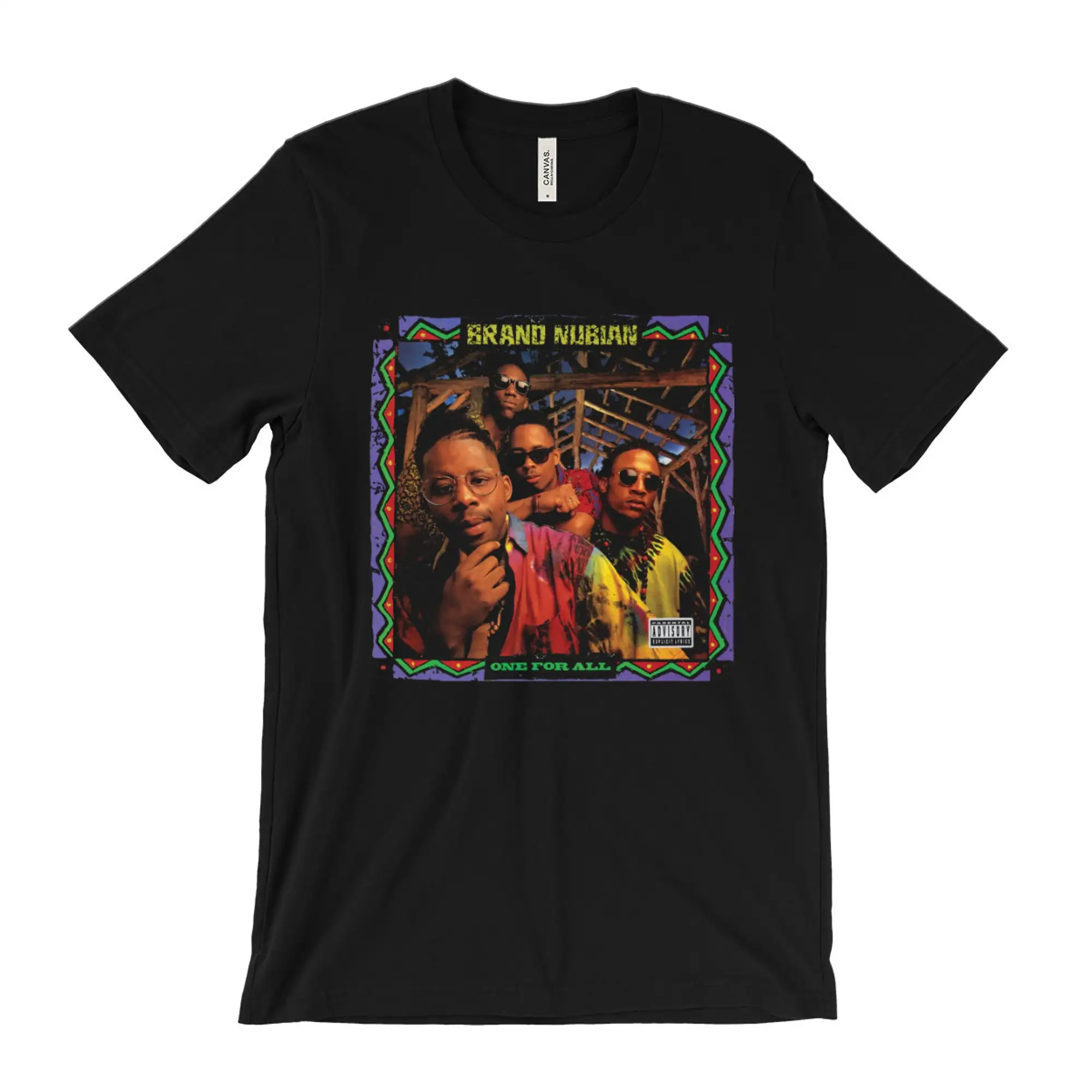 Maglietta Nubian Di Marca One For All Album Art Rap Tee Sadat X Grand Puba 90'S Hip Hop Golden Era Maniche Lunghe O Corte