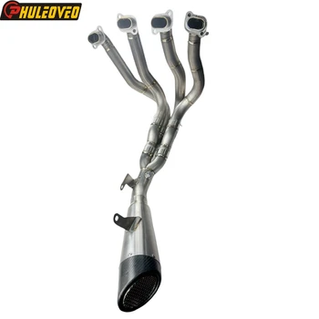 Titanium Alloy Motorcycle Exhaust Full Set for Kawasaki Ninja H2R 2015-2024 Motorbike Exhaust Header Collector with Muffler Pot