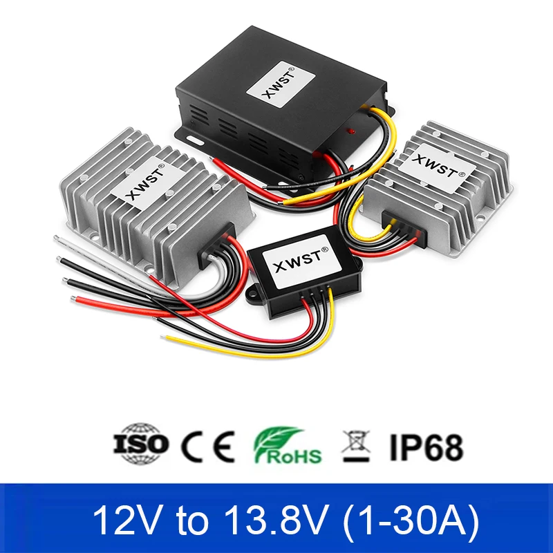 

DC DC Converter 12V to 13.8V Voltage Regulator 12Vdc to 13.8Vdc Step Up Voltage Stabilizer 1A to 30A Output Boost Power Inverter