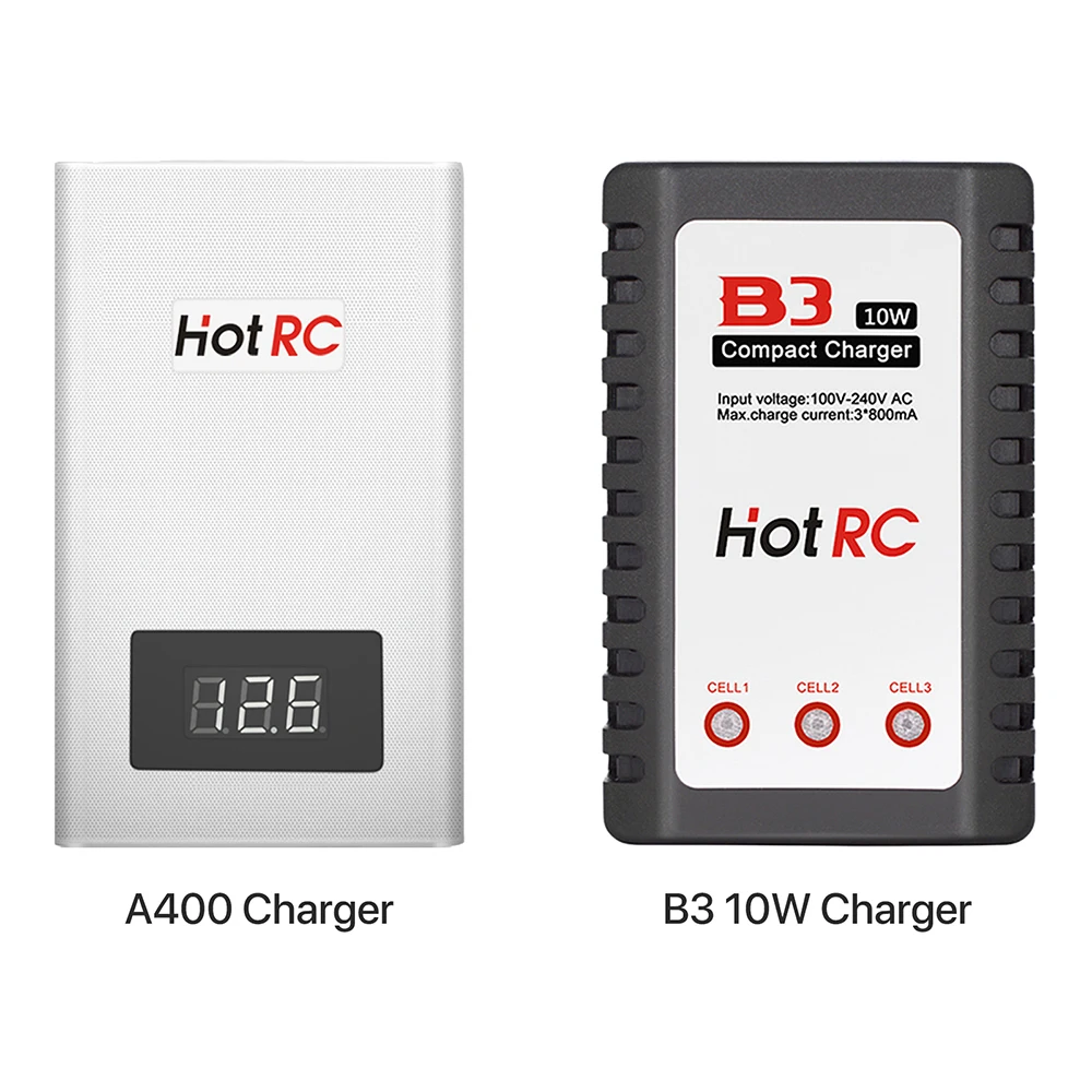 HotRC A400/B3 10W Chargeur Lipo 2S-4S 40W/10W EU/US