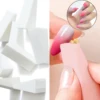 20PCS Nail Sponge White Triangle Soft Sponge Makeup Sponges Wedges for Foundation Gradient Gradient Effect Painting Gel Manicure 1