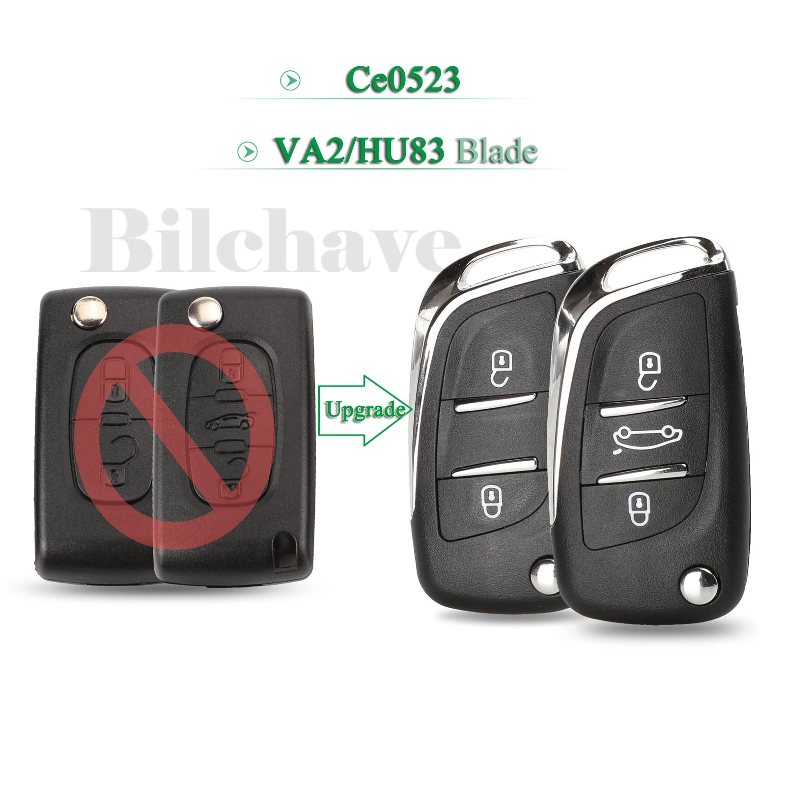 

Ключи для Citroen C5 C4 Coupe VTR C6 C8 C2 Berlingo Xsara Picasso VA2/HU83 Blade Ce0523, 2/3 кнопок