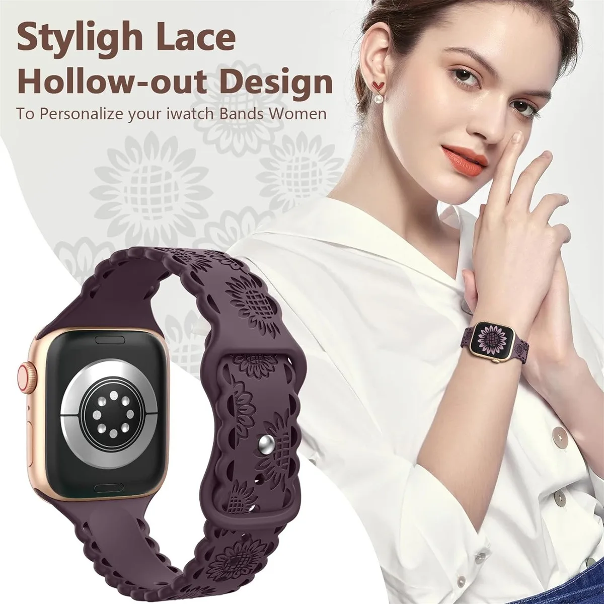 Silicone Watch Band For Smartwatch Sporty Comfortable Strap_voghion.com