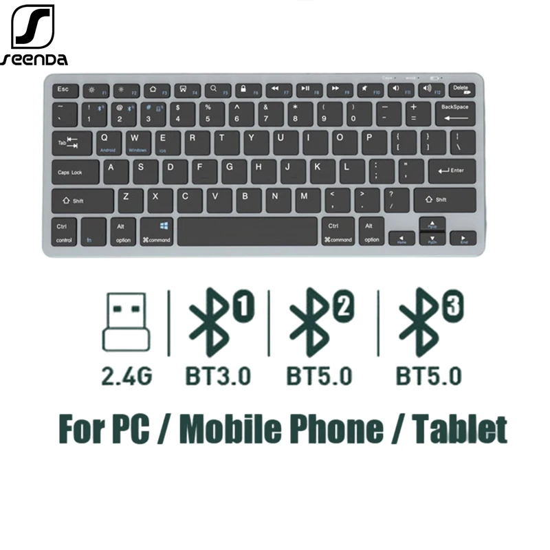 Seenda Ultraslim Bluetooth Keyboard For Ipad Rechargeable Wireless
