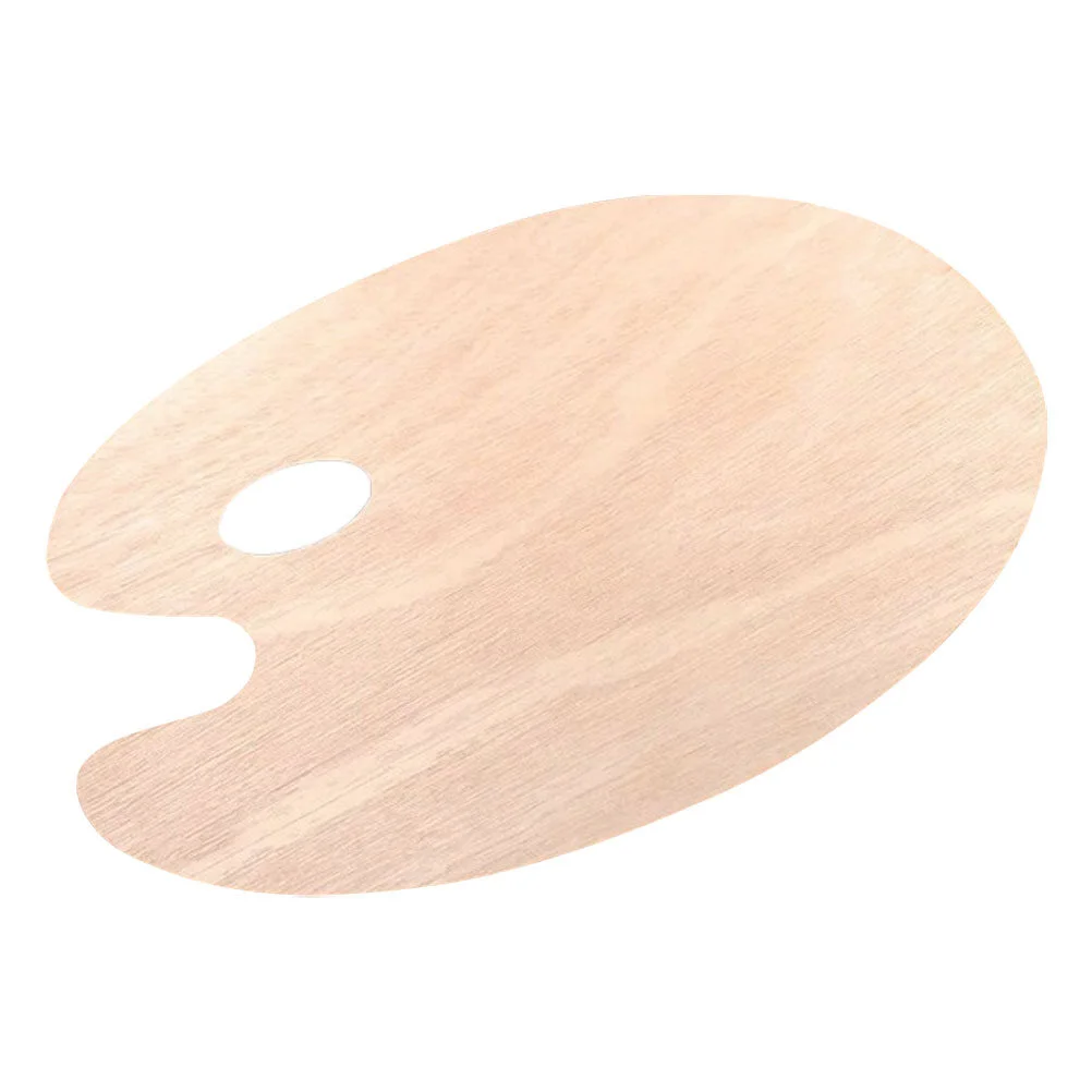Wooden Palette Pigment Mixing Tray Ceramic Oil Painting Plate Color Board Practical Kids paint tray color palette