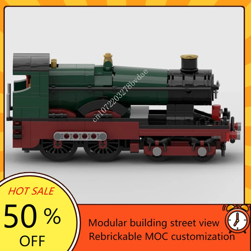 955PCS City Railway Train MOC GWR Class 3440 locomotiva a vapore