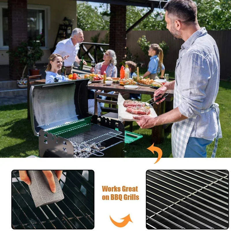 2Pcs Bbq Grill Cleaning Brick Block Barbecue Grill Cleaner Stone Bbq Racks Stains Grease Pumice Brick Kitchen Tools