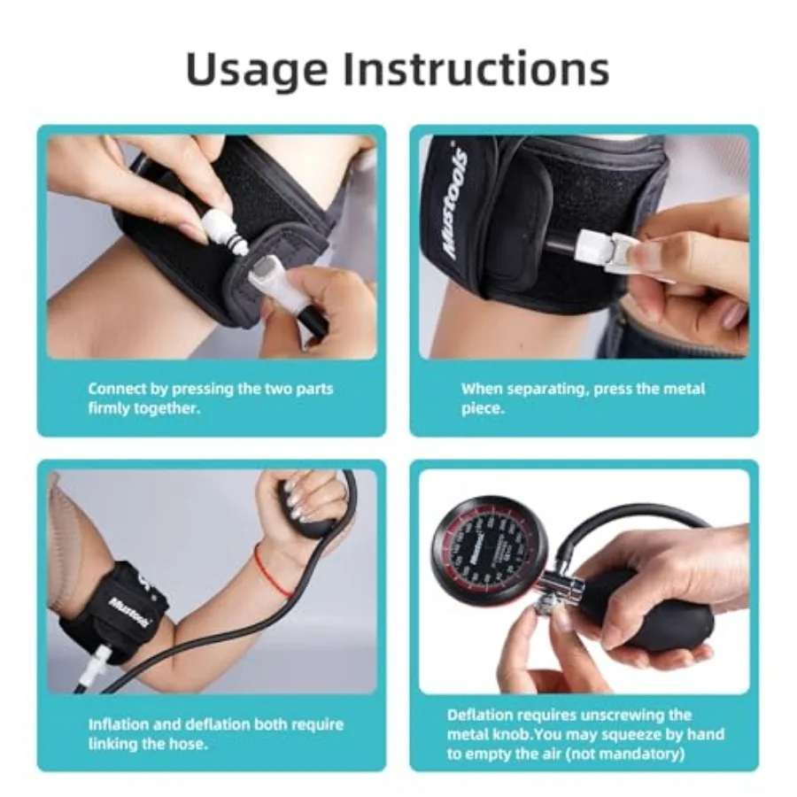 Blood Flow Restriction Bands 4 Pack Set with Pressure Gauge, Professional Grade Arms, Legs Occlusion Bands for Men Women Glutes