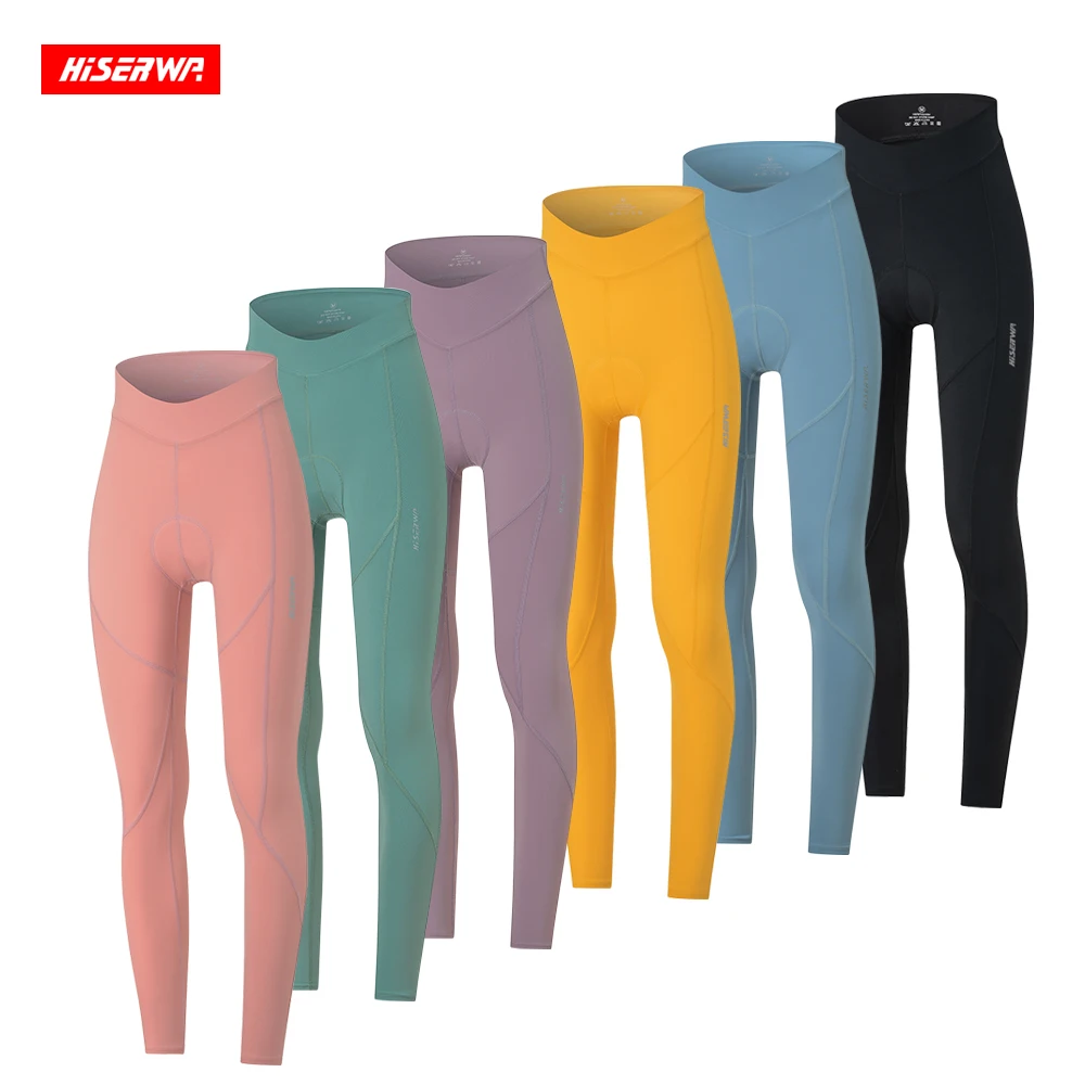 

HISERWA 2023 Women Cycling Pants Shockproof Anti Slip Gel Comfortabl Cycling Long Pants MTB Road Bike Tights Cycling Sports Pant
