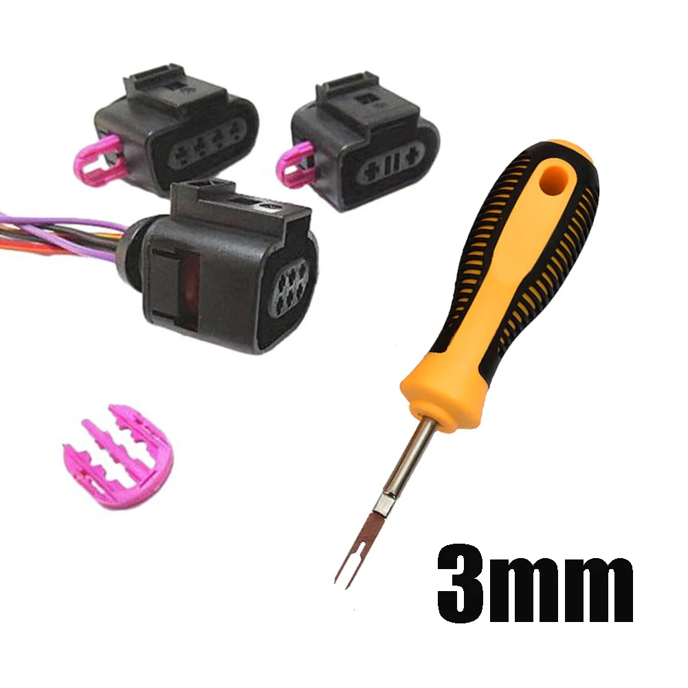 Car Terminal Removal Tool Electrical Wiring Key Pin Extractor Puller 2mm 3mm Electrical Connector Extractor Ejector car terminal tools