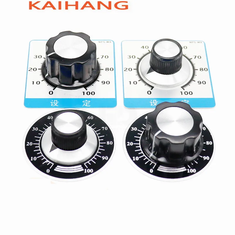 1PCS A03 베이클라이트 손잡이 MF-A03 손잡이 + 전위차계 스케일 및 디지털 스케일 6MM가있는 다이얼 스케일