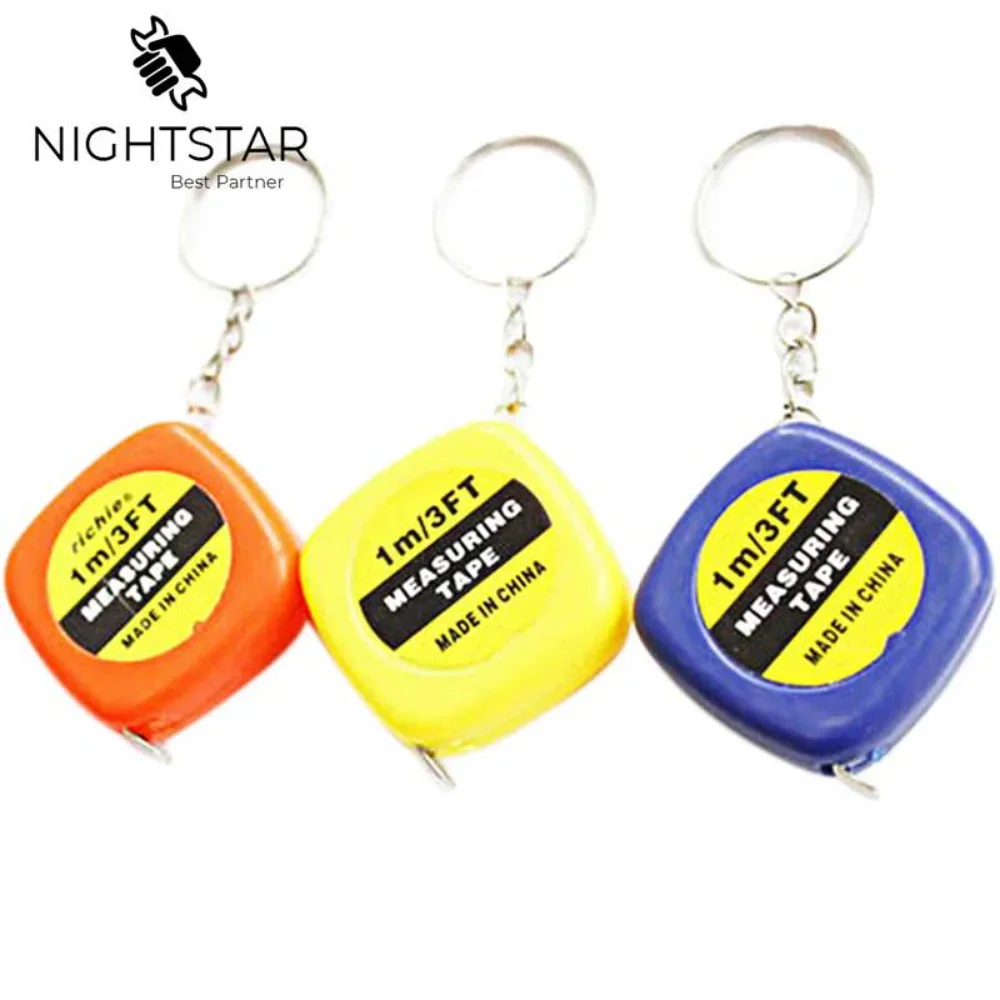2pcs 1M Measure Pull Ruler Style Mini Keychain Key Ring Easy Retractable Tape Retractable Tape Measure /Color Random tape measure measuring tape