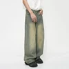 IEFB Vintage Gradient Baggy Jean Trousers Trend Men's Fashion Distressed Y2k Style Personality Wide Leg Casual Denim Pant 9C1149 3