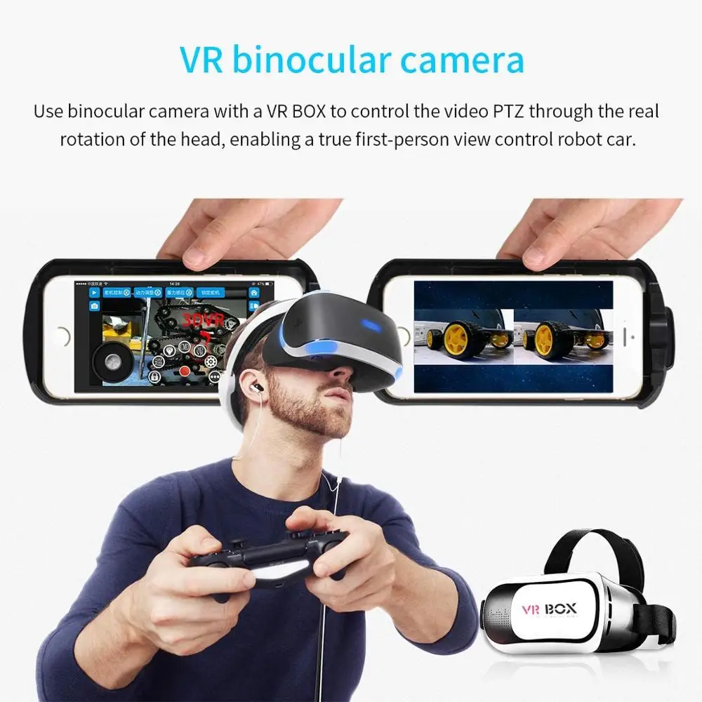 Robot Kamera VR Kamera dengan USB Kabel 720P 1MP Teropong Robot