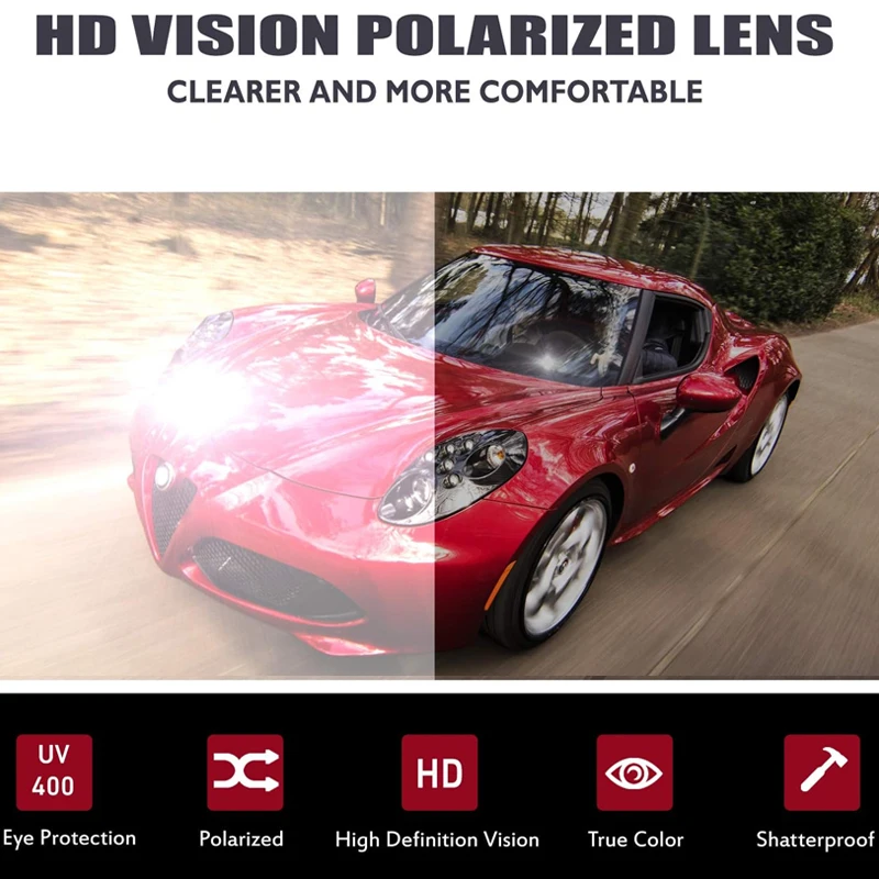 Óculos Sol Polarizados AEANU - Lentes Espelhadas UV400 | Pacote Com 2